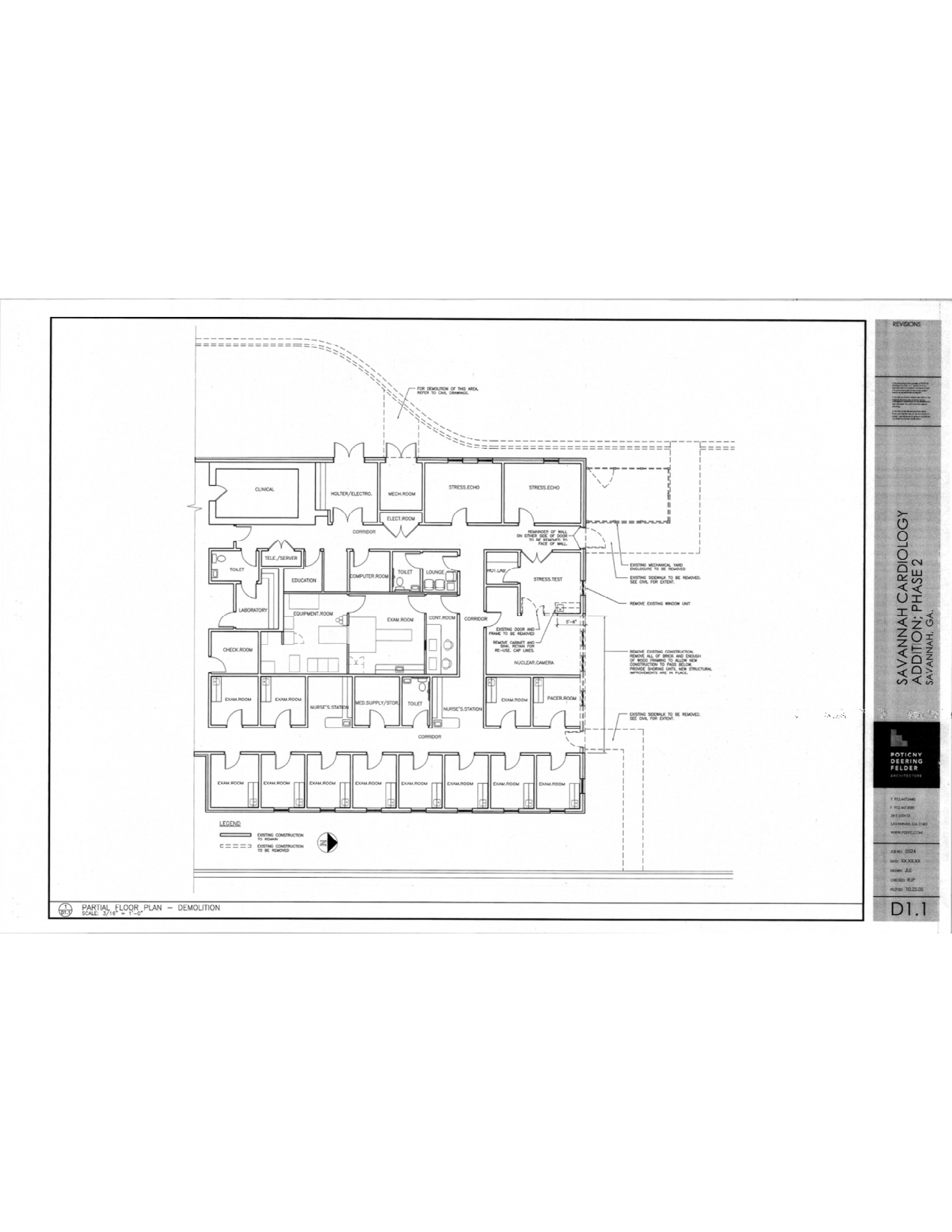 Addition floor plan — Phase 2 expansion with exam rooms and nurse station